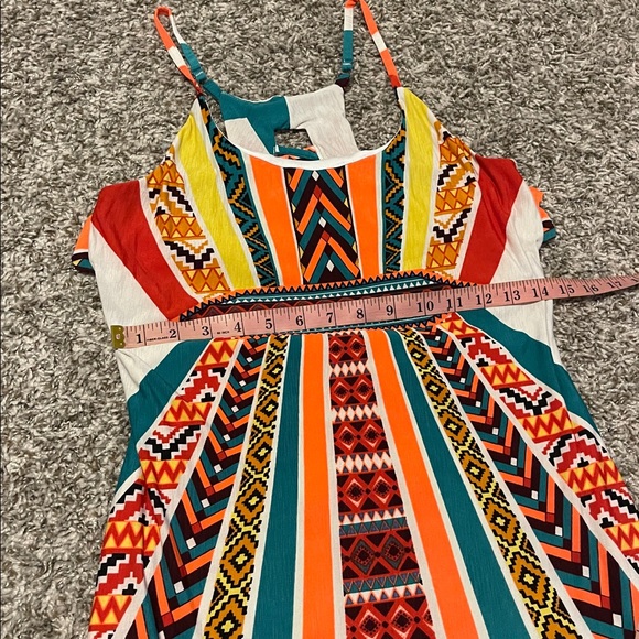 Sun Coast Dream Maxi Dress Orange double slit - Picture 6 of 11
